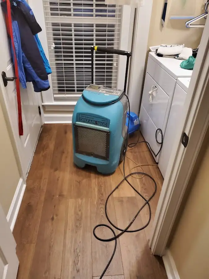 Commercial dehumidifier deployed for Flood Damage Cleanup in North Auburn